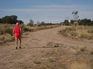 80 7qa. Cedar Mountain airstrip - Adam running - back (tripod)