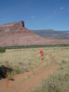 83 7qa. Hubbard-Gateway airstrip - Adam running - back