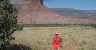 1671 7qa. Hubbard-Gateway airstrip - Adam running