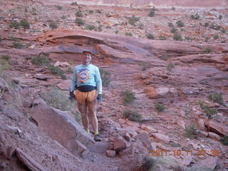 1676 7qb. Canyonlands National Park - Lathrop trail hike - Adam (tripod)