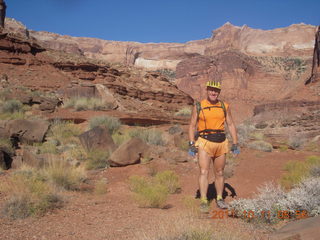1690 7qb. Canyonlands National Park - Lathrop trail hike - Adam hiking