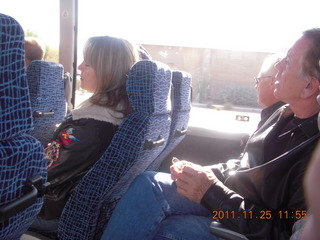 Pima Air Museum boneyard - Tucson - Julia on the bus