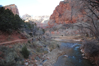 Zion National Park - pre-dawn Riverwalk - Olga on the Virgin River