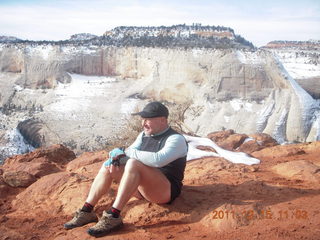 1747 7sf. Zion National Park - Observation Point hike - summit - Adam