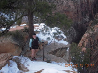 1757 7sf. Zion National Park - Angels Landing hike - chains - Adam