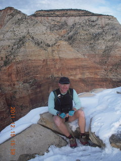 1763 7sf. Zion National Park - Angels Landing hike - summit - Adam