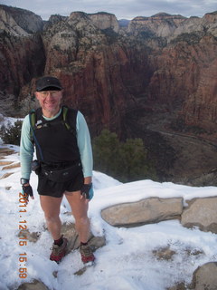 1764 7sf. Zion National Park - Angels Landing hike - summit - Adam
