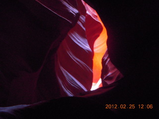 the heart of Antelope Canyon