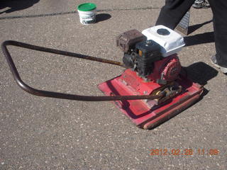 Grapevine fly-in - runway-repair pounding machine