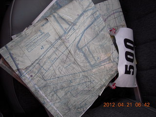 #500 bib for my five-hundredth airport + charts