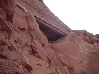 Canyonlands Murphy hike - wooden bridge from underneath
