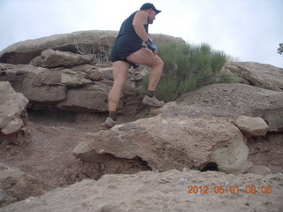 1825 7x1. Canyonlands Murphy hike - Adam (tripod)