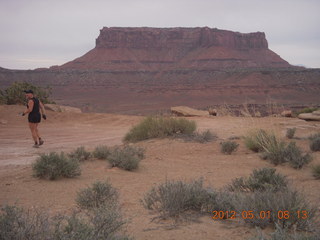 94 7x1. Canyonlands Murphy hike - Adam running (tripod)