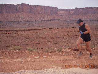 103 7x1. Canyonlands Murphy hike - Adam running (tripod)