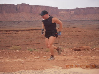104 7x1. Canyonlands Murphy hike - Adam running (tripod)