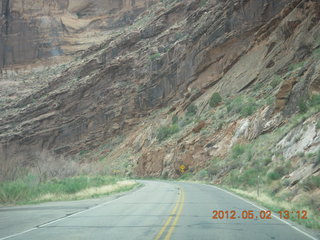 driving on Route 128 to Onion Creek