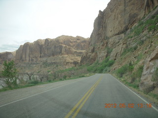 driving on Route 128 to Onion Creek