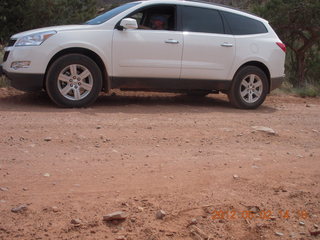 Onion Creek drive - Adam in rental car (tripod)