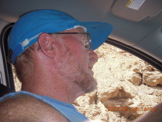 Onion Creek drive - Adam driving rental car
