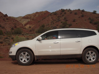 Onion Creek drive - Adam driving rental car
