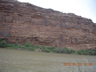 Route 128 driving back from Onion Creek - tilted rocks or tilted river?