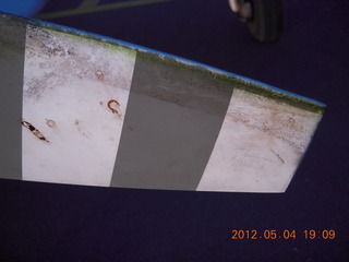 849 7x4. green propeller blade on N8377W