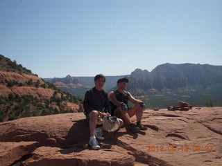 Adam flying N8377W over Colorado River