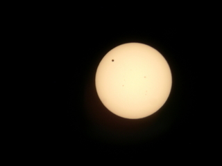 transit of Venus - Howard's pictures - the sun and Venus through a real telescope