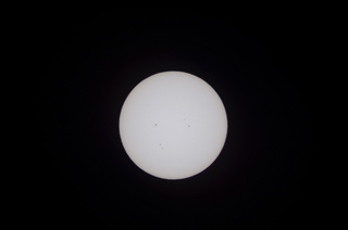 transit of Venus - Howard's pictures - the sun and Venus through a real telescope