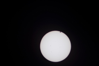 transit of Venus - Howard's pictures - the sun and Venus through a real telescope
