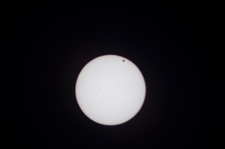 transit of Venus - Howard's pictures - the sun and Venus through a real telescope