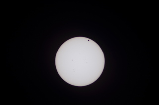 transit of Venus - Howard's pictures - the sun and Venus through a real telescope