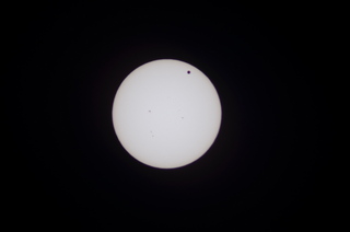 transit of Venus - Howard's pictures - the sun and Venus through a real telescope