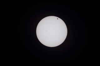 transit of Venus - Howard's pictures - the sun and Venus through a real telescope