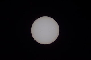 transit of Venus - Howard's pictures - the sun and Venus through a real telescope