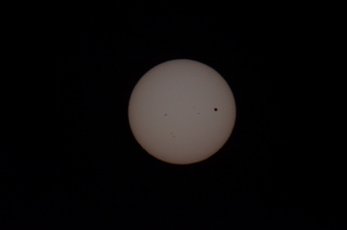 transit of Venus - Howard's pictures - the sun and Venus through a real telescope
