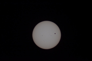 transit of Venus - Howard's pictures - the sun and Venus through a real telescope
