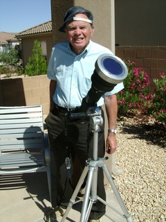 transit of Venus - Howard's pictures - Bill and telescope