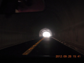 driving in Mesa Verde National Park - tunnel