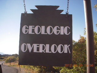 50 81u. Mesa Verde National Park - Geologic Overlook sign