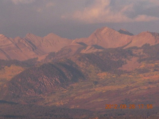 180 81u. back to Durango - sunset mountains