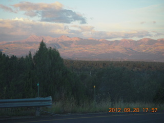 184 81u. back to Durango - sunset mountains