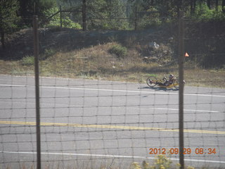 54 81v. Durango-Silverton Narrow Gauge Railroad - recumbant cyclists