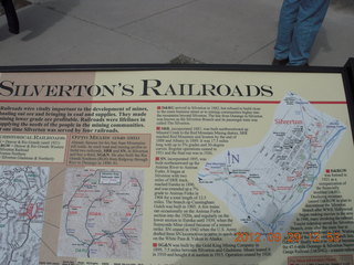 Durango-Silverton Narrow Gauge Railroad sign