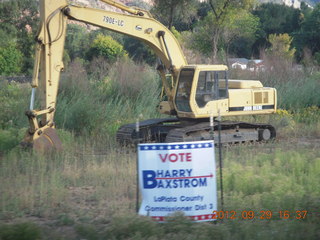 Durango-Silverton Narrow Gauge Railroad - political sign