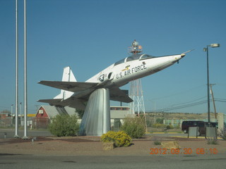 cool airplane on display at Gallup (GUP)