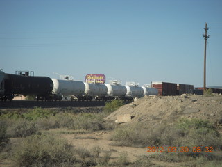 14 81w. a nice, long wait for a train driving back to Gallup (GUP)