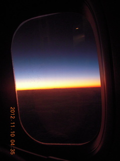 dawn out the window of my long flight LAX-SYD