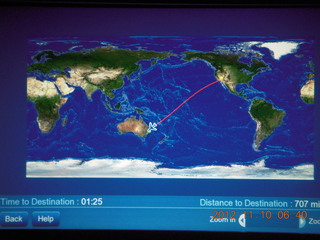 LAX-SYD flight map