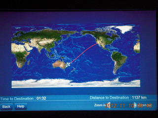 LAX-SYD flight map